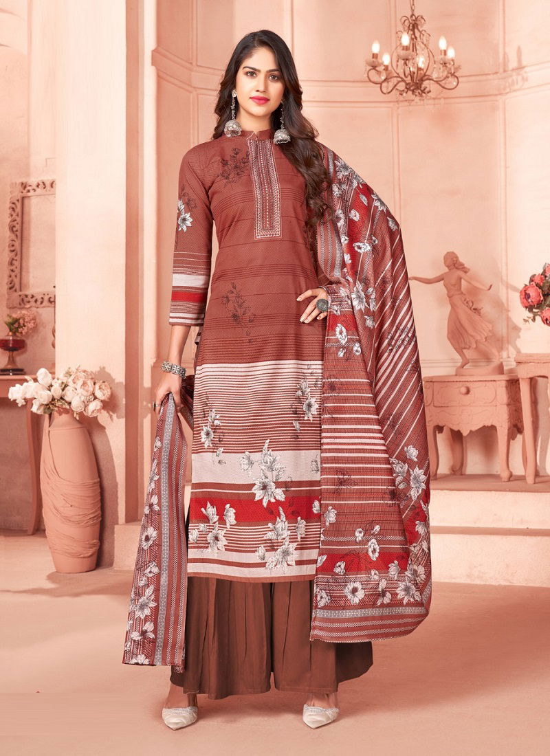 Vandana Zara Regular Wear Wholesale Karachi Cotton Dress Material
